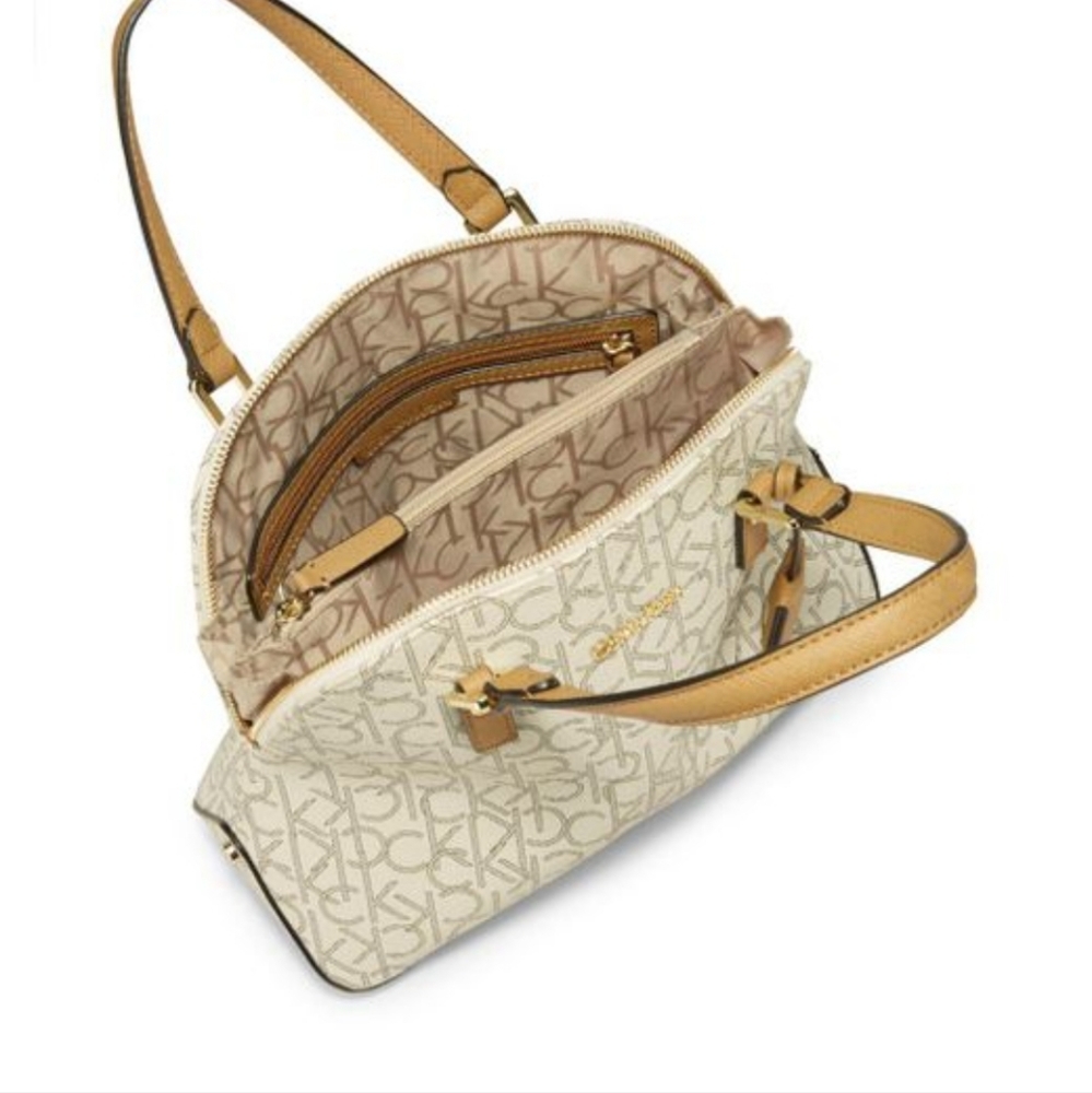 Calvin Klein Ronda Monogram Satchel handbag - Picture 6 of 8